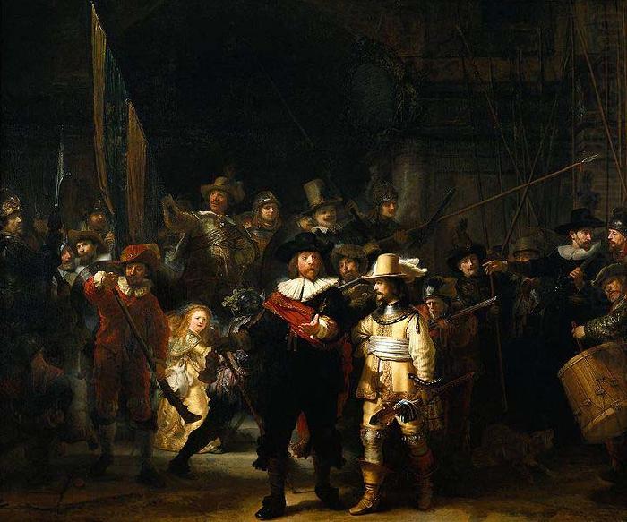 REMBRANDT Harmenszoon van Rijn The Night Watch or The Militia Company of Captain Frans Banning Cocq china oil painting image
